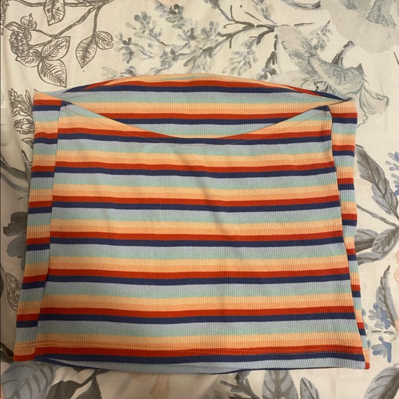 American Eagle Size M rainbow striped tube top - Picture 2 of 3